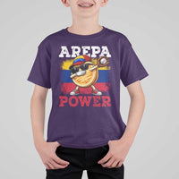 Funny Arepa Power Venezuela Baseball Lover T Shirt For Kid Cute Dabbing Arepa