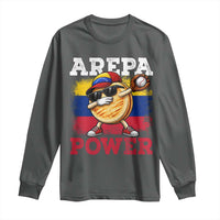 Funny Arepa Power Venezuela Baseball Lover Long Sleeve Shirt Cute Dabbing Arepa