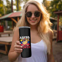 Funny Arepa Power Venezuela Baseball Lover Skinny Tumbler Cute Dabbing Arepa