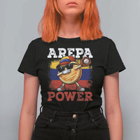 Funny Arepa Power Venezuela Baseball Lover T Shirt For Women Cute Dabbing Arepa