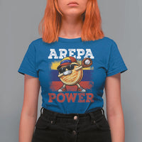 Funny Arepa Power Venezuela Baseball Lover T Shirt For Women Cute Dabbing Arepa