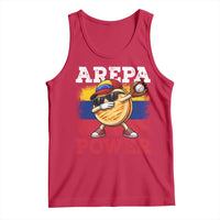 Funny Arepa Power Venezuela Baseball Lover Tank Top Cute Dabbing Arepa