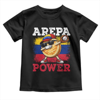 Funny Arepa Power Venezuela Baseball Lover Toddler T Shirt Cute Dabbing Arepa