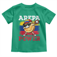 Funny Arepa Power Venezuela Baseball Lover Toddler T Shirt Cute Dabbing Arepa