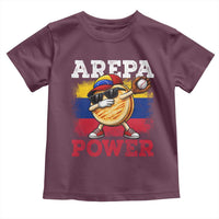 Funny Arepa Power Venezuela Baseball Lover Toddler T Shirt Cute Dabbing Arepa