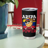 Funny Arepa Power Venezuela Baseball Lover Tumbler Cup Cute Dabbing Arepa