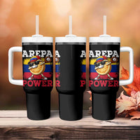 Funny Arepa Power Venezuela Baseball Lover Tumbler With Handle Cute Dabbing Arepa