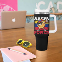 Funny Arepa Power Venezuela Baseball Lover Tumbler With Handle Cute Dabbing Arepa