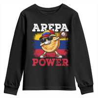 Funny Arepa Power Venezuela Baseball Lover Youth Sweatshirt Cute Dabbing Arepa