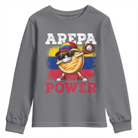 Funny Arepa Power Venezuela Baseball Lover Youth Sweatshirt Cute Dabbing Arepa