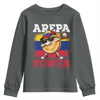 Funny Arepa Power Venezuela Baseball Lover Youth Sweatshirt Cute Dabbing Arepa