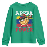 Funny Arepa Power Venezuela Baseball Lover Youth Sweatshirt Cute Dabbing Arepa