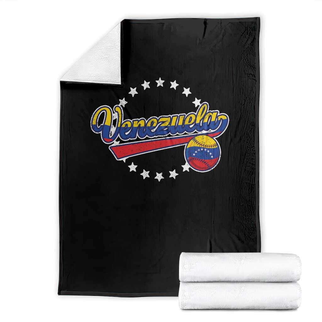 Venezuela Baseball Jersey Venezuelan Sport Fan Throw Blanket