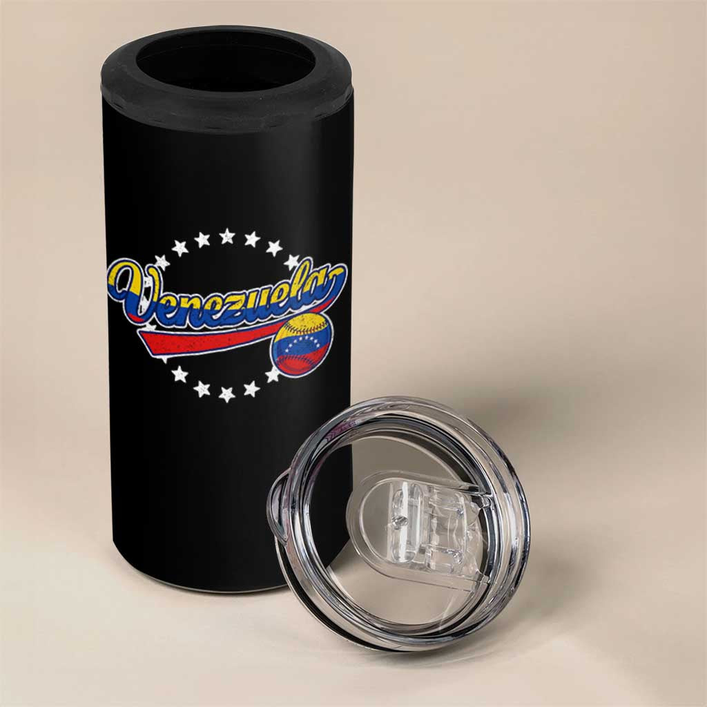 Venezuela Baseball Jersey Venezuelan Sport Fan 4 in 1 Can Cooler Tumbler