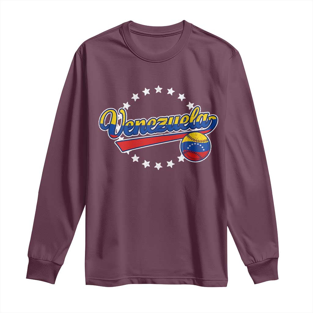 Venezuela Baseball Jersey Venezuelan Sport Fan Long Sleeve Shirt