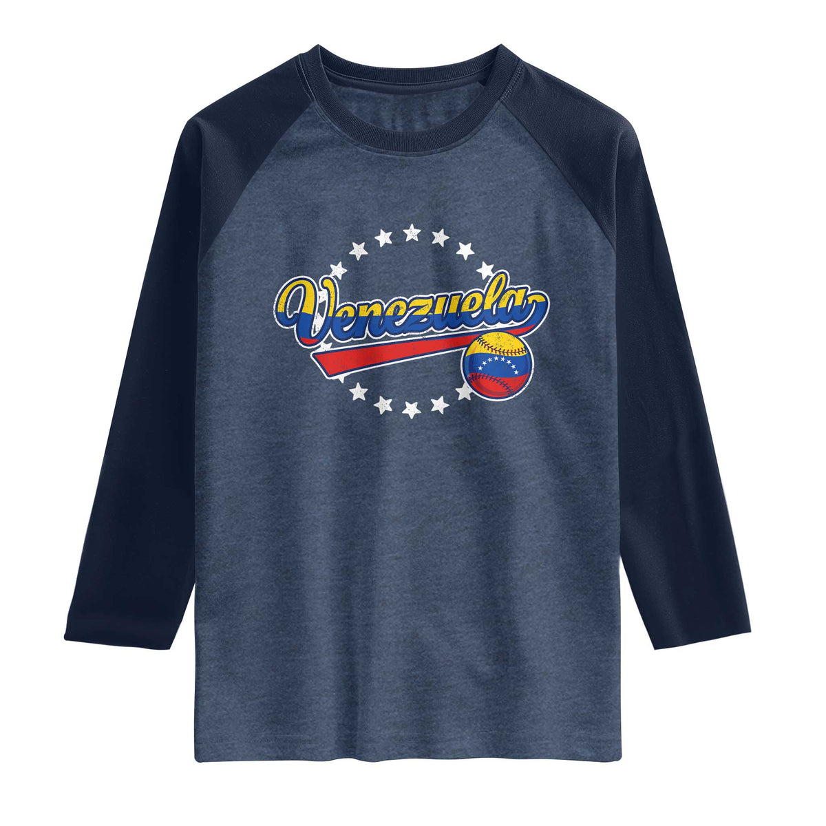 Venezuela Baseball Jersey Venezuelan Sport Fan Raglan Shirt