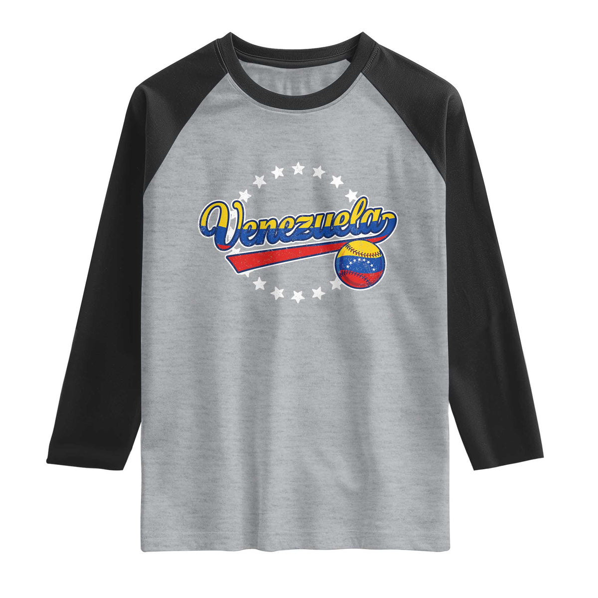 Venezuela Baseball Jersey Venezuelan Sport Fan Raglan Shirt