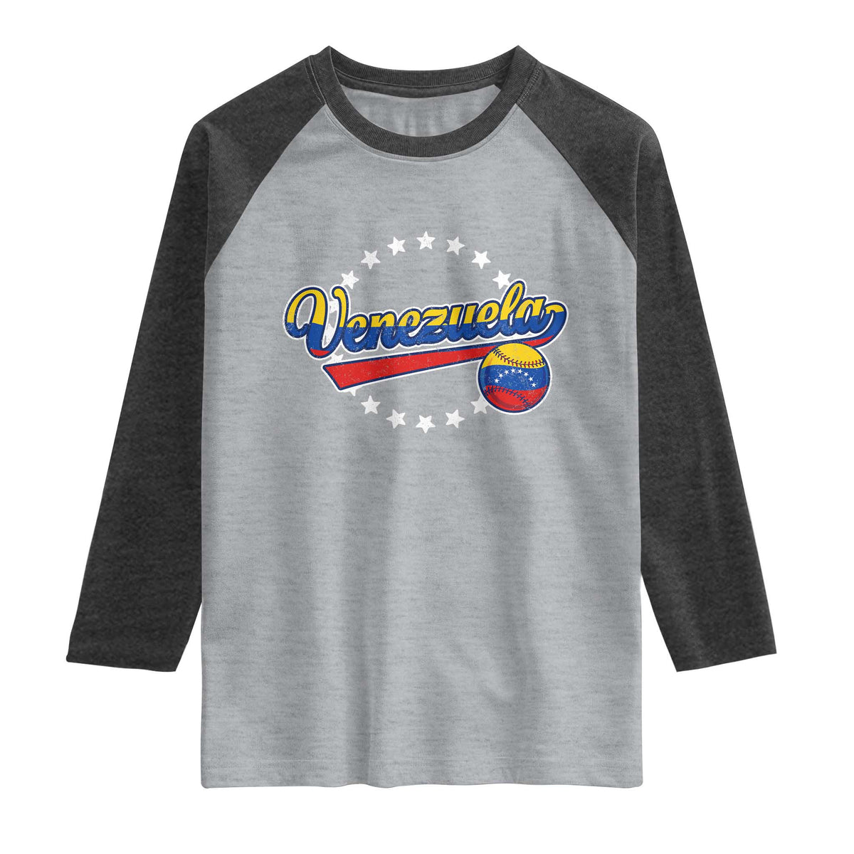 Venezuela Baseball Jersey Venezuelan Sport Fan Raglan Shirt