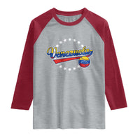 Venezuela Baseball Jersey Venezuelan Sport Fan Raglan Shirt