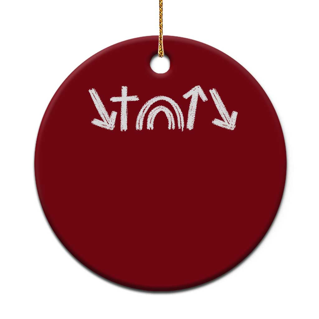Christian Easter Ceramic Ornament 5 Gospel Symbols He Came Died Rose Ascended Jesus
