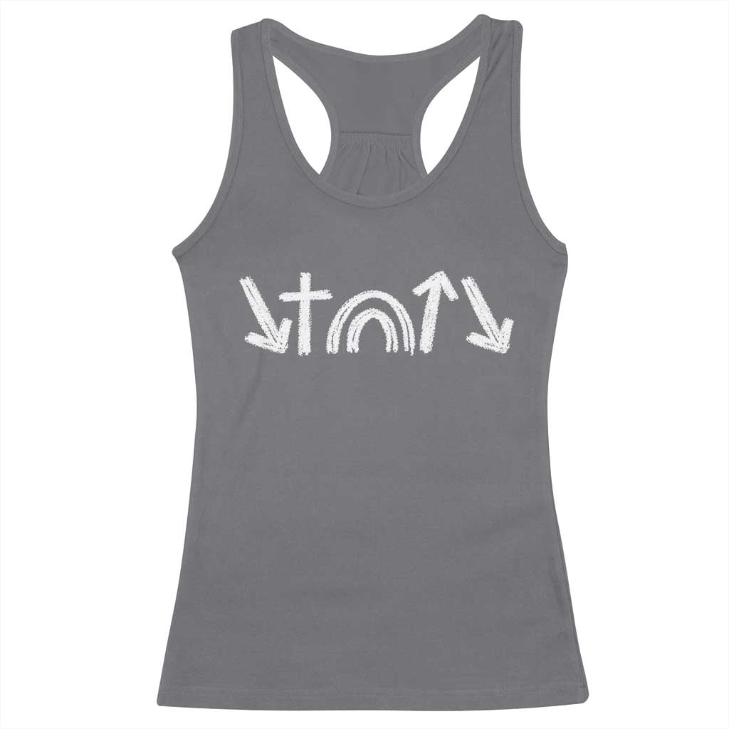 Christian Easter Racerback Tank Top 5 Gospel Symbols He Came Died Rose Ascended Jesus