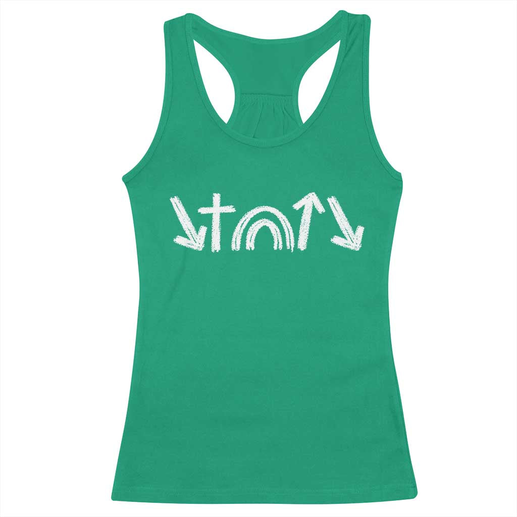 Christian Easter Racerback Tank Top 5 Gospel Symbols He Came Died Rose Ascended Jesus