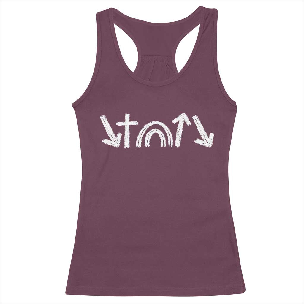 Christian Easter Racerback Tank Top 5 Gospel Symbols He Came Died Rose Ascended Jesus