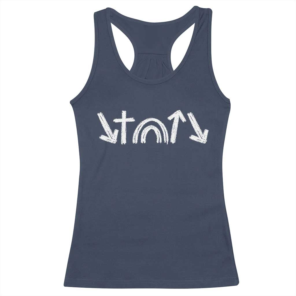 Christian Easter Racerback Tank Top 5 Gospel Symbols He Came Died Rose Ascended Jesus