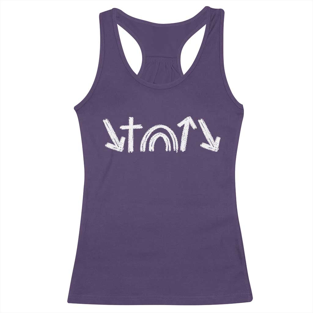 Christian Easter Racerback Tank Top 5 Gospel Symbols He Came Died Rose Ascended Jesus