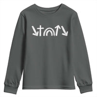 Christian Easter Youth Sweatshirt 5 Gospel Symbols He Came Died Rose Ascended Jesus