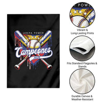 Venezuela Campeones Baseball Championship 2026 Garden Flag Home Plate Drip