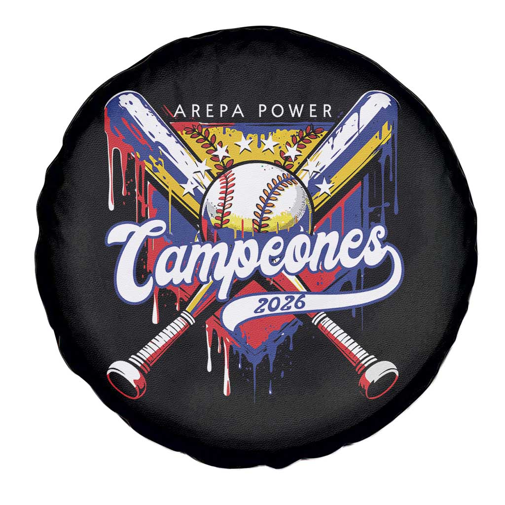 Venezuela Campeones Baseball Championship 2026 Spare Tire Cover Home Plate Drip