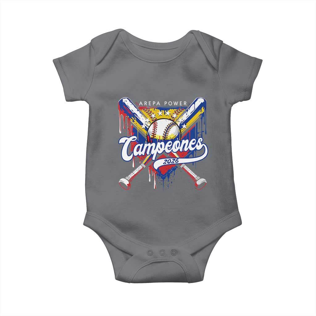 Venezuela Campeones Baseball Championship 2026 Baby Onesie Home Plate Drip