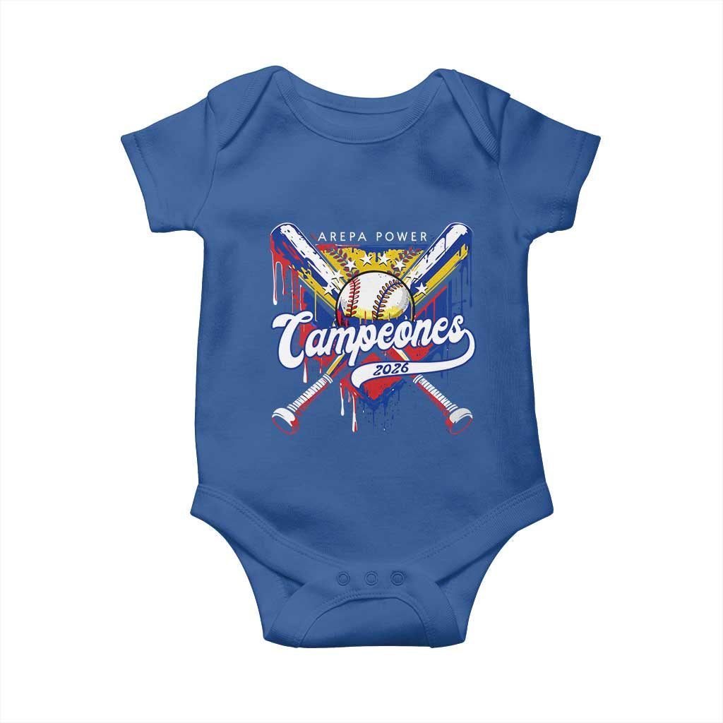 Venezuela Campeones Baseball Championship 2026 Baby Onesie Home Plate Drip