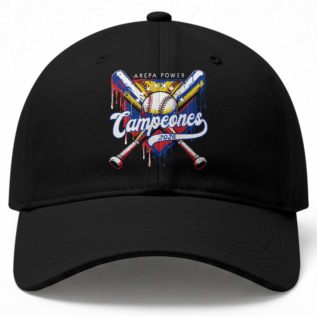 Venezuela Campeones Baseball Championship 2026 Baseball Cap Home Plate Drip