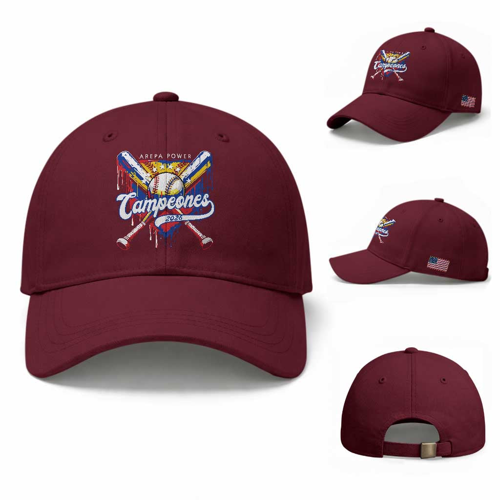 Venezuela Campeones Baseball Championship 2026 Baseball Cap Home Plate Drip