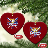 Venezuela Campeones Baseball Championship 2026 Ceramic Ornament Home Plate Drip