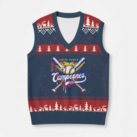 Venezuela Campeones Baseball Championship 2026 V-Neck Knit Sweater Vest Home Plate Drip