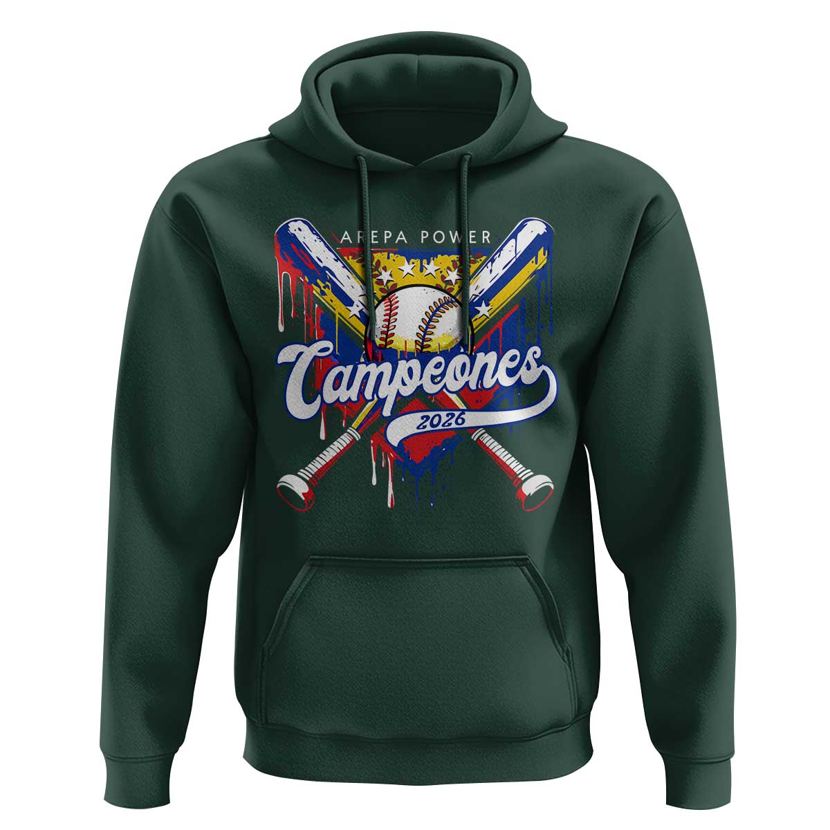 Venezuela Campeones Baseball Championship 2026 Hoodie Home Plate Drip