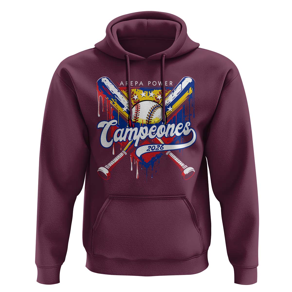 Venezuela Campeones Baseball Championship 2026 Hoodie Home Plate Drip