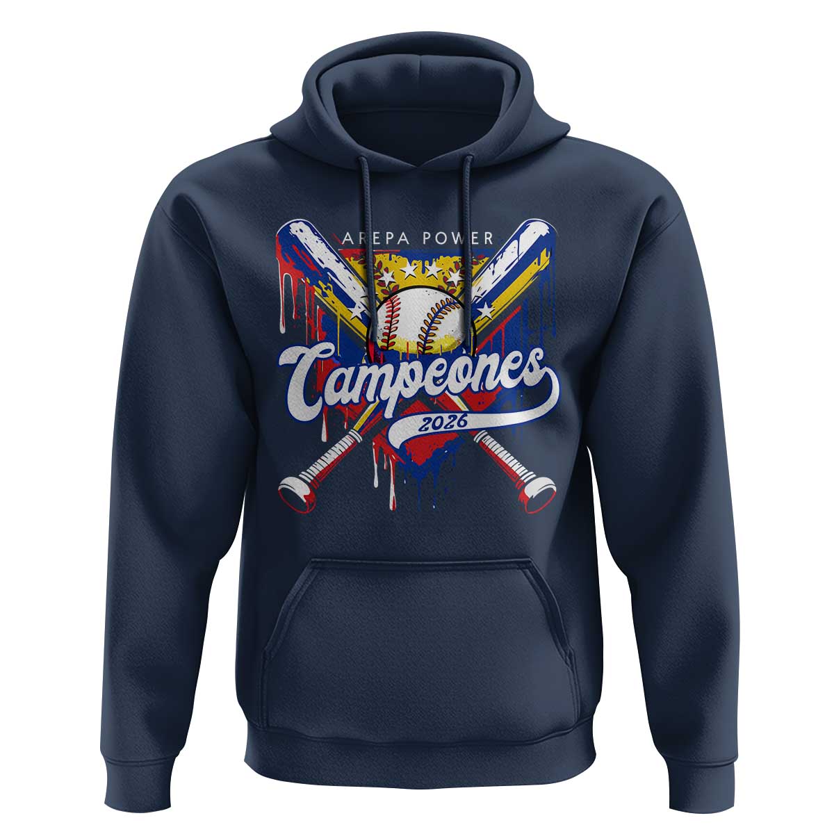 Venezuela Campeones Baseball Championship 2026 Hoodie Home Plate Drip