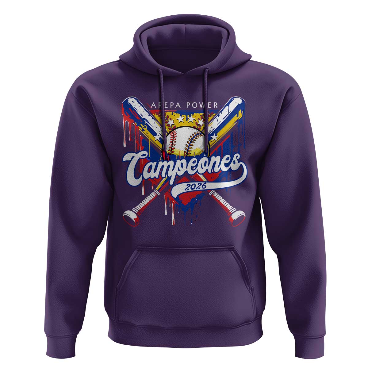 Venezuela Campeones Baseball Championship 2026 Hoodie Home Plate Drip