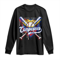 Venezuela Campeones Baseball Championship 2026 Long Sleeve Shirt Home Plate Drip
