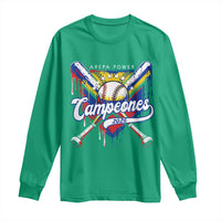 Venezuela Campeones Baseball Championship 2026 Long Sleeve Shirt Home Plate Drip