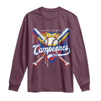 Venezuela Campeones Baseball Championship 2026 Long Sleeve Shirt Home Plate Drip