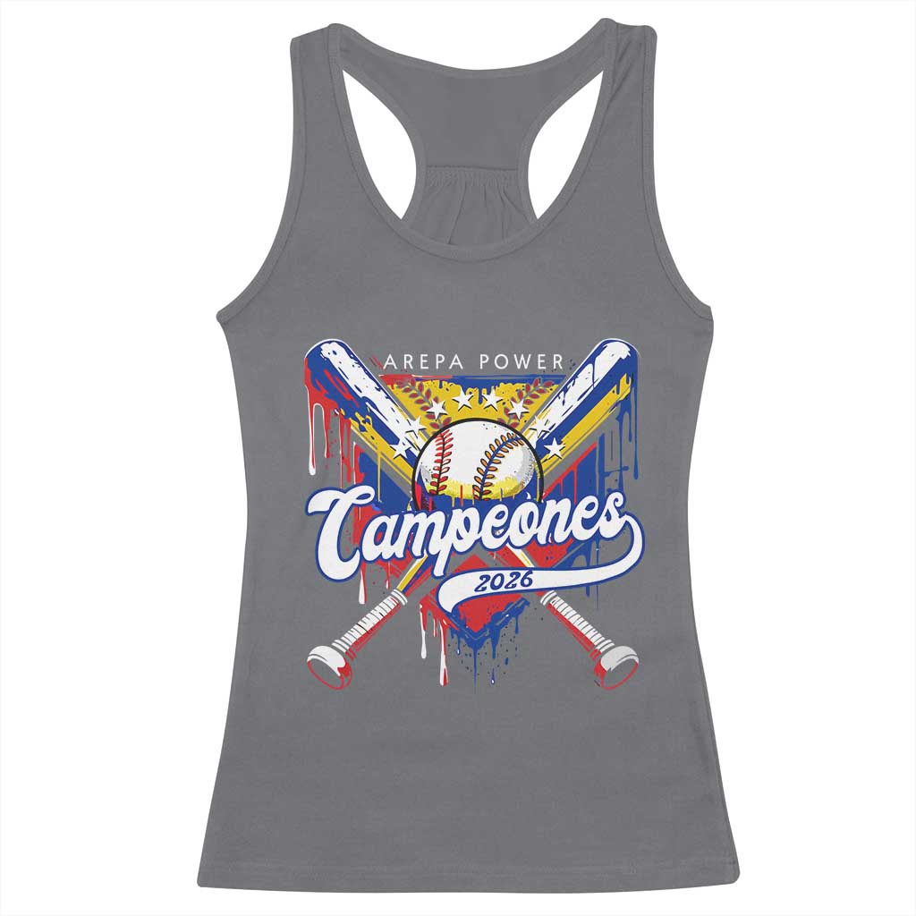 Venezuela Campeones Baseball Championship 2026 Racerback Tank Top Home Plate Drip