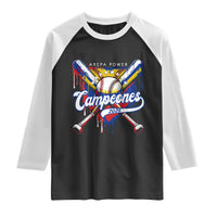Venezuela Campeones Baseball Championship 2026 Raglan Shirt Home Plate Drip