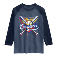 Venezuela Campeones Baseball Championship 2026 Raglan Shirt Home Plate Drip