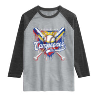 Venezuela Campeones Baseball Championship 2026 Raglan Shirt Home Plate Drip