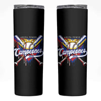 Venezuela Campeones Baseball Championship 2026 Skinny Tumbler Home Plate Drip